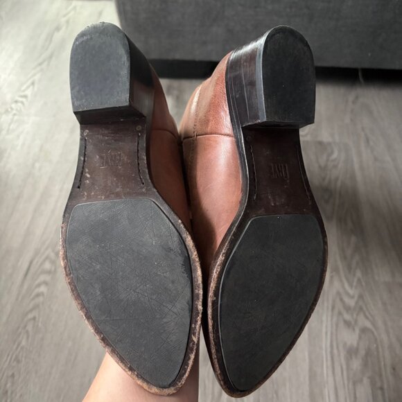 FRYE | Women's Ray Western Pull-On Seam Tall Leather Boots 6.5 Brown Cognac Soft - Picture 10 of 11